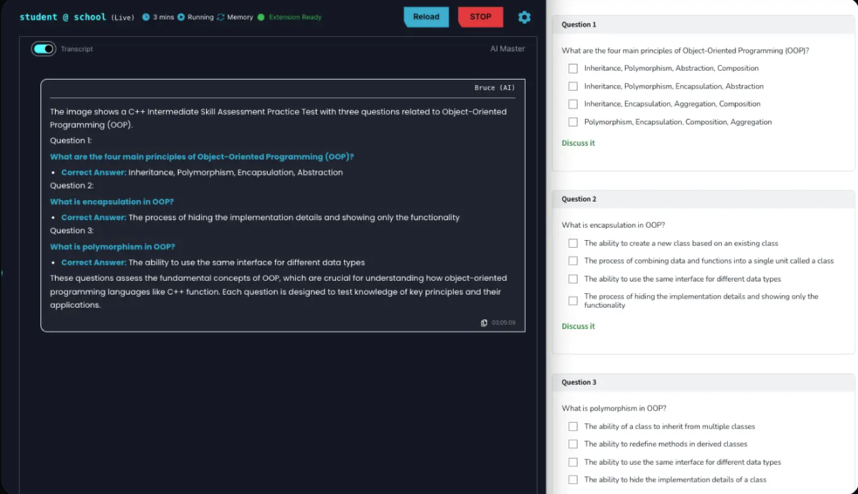 screenshot of LockedIn AI